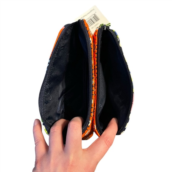 Vera Bradley Double Zip Cosmetic Bag Rio NWT Zip Pockets - Picture 4 of 4